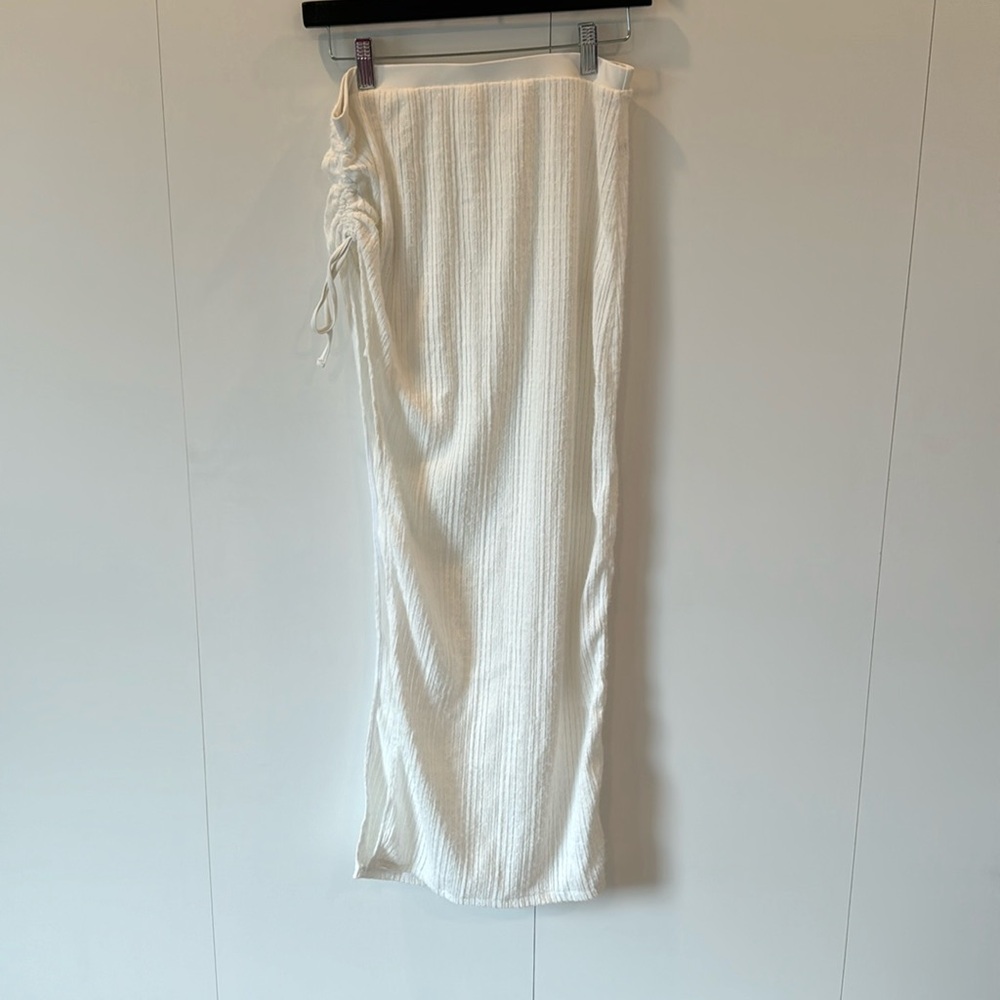 White cinched cover up/ sarong